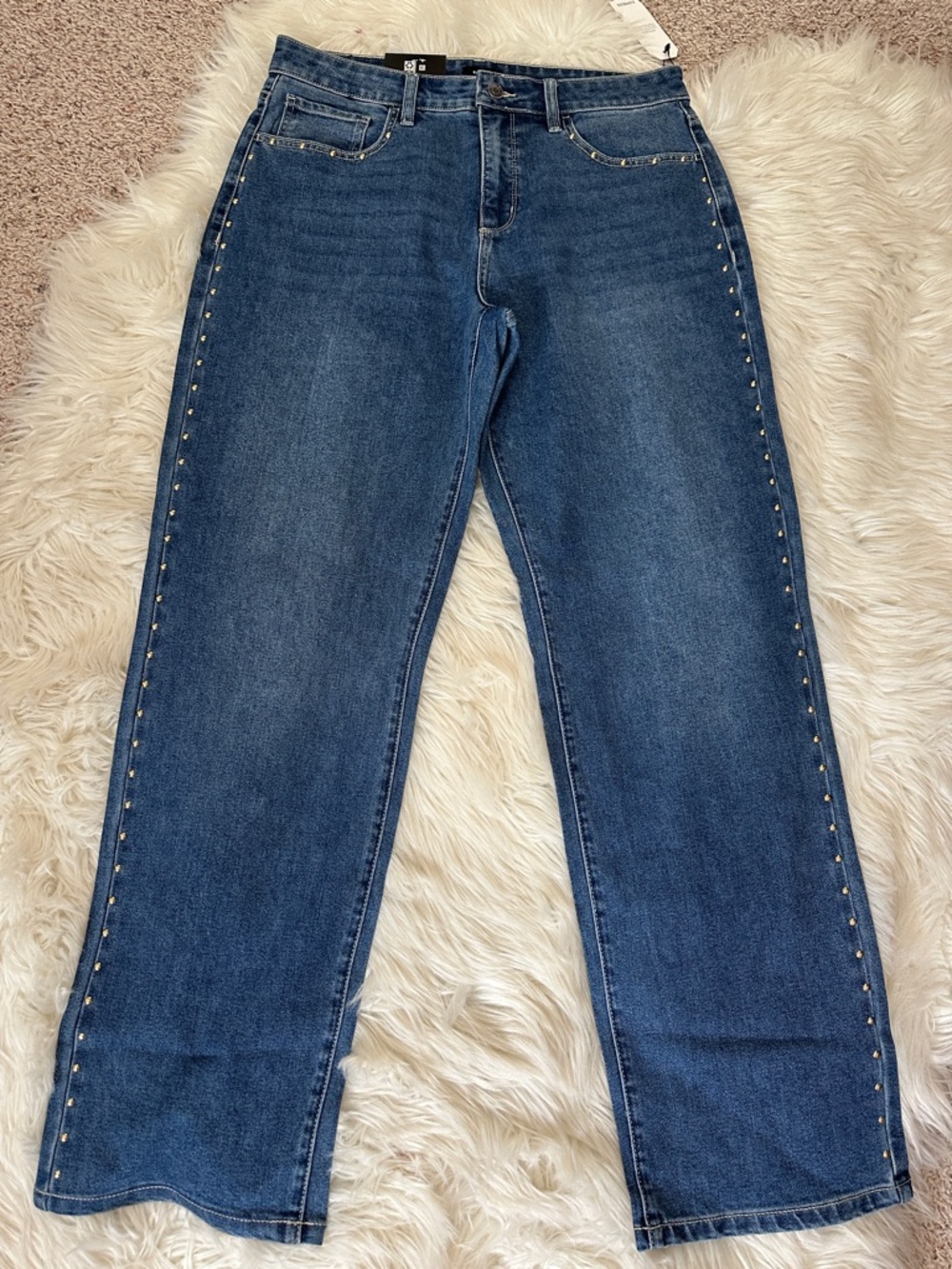 NWT Express Straight-Leg Jeans with Side Studs